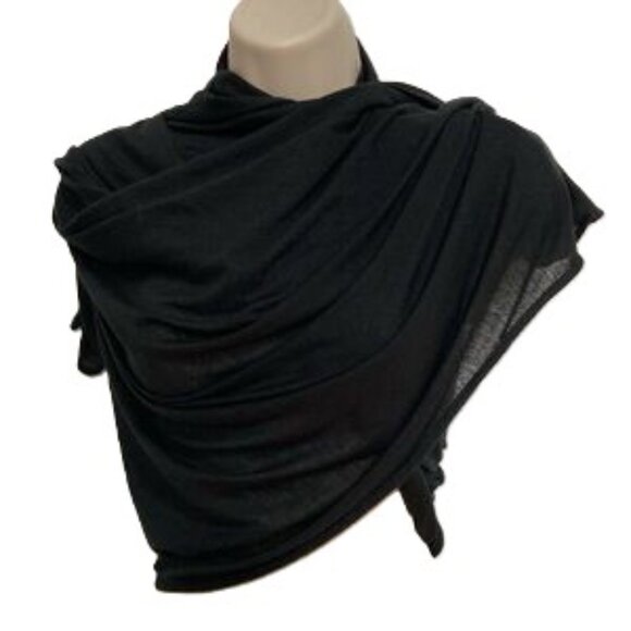 Accessories - Wrap Shawl Basic Black Lightweight 31 x 66 inches